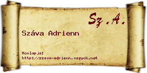 Száva Adrienn névjegykártya